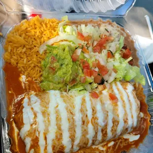 Look at that beautiful burrito plate!!