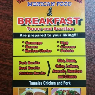Breakfast info