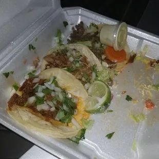 This picture was after I tossed my box around. These tacos are Slapping!!