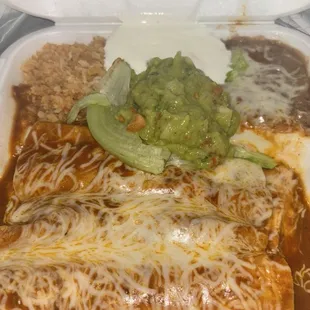 The enchilada plate