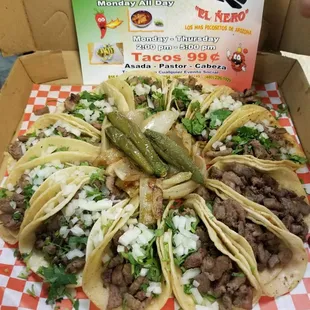 $99c tacos
Monday-thursday
From 2:00pm to 5:00pm
Don&apos;t miss it!!