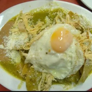 Delicious mexican food Chilaquiles are the best