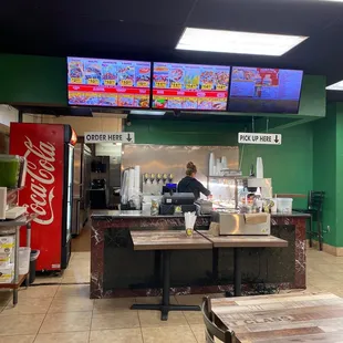 Order and pick up counter