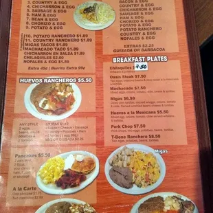 breakfast menu