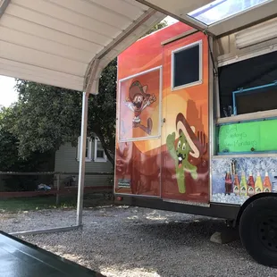 a colorful food truck