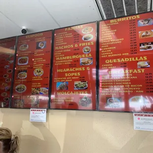 Menu board