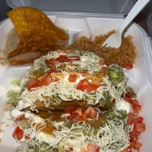 Crispy chicken 4. Two Hard Tacos Plate