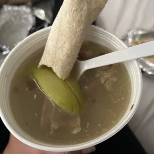 Chayote-el em caldo de res  Caldo de Res