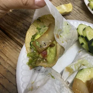 Taco de Al pastor con cebollitas