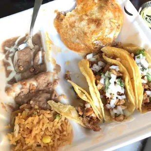 Amazing! I got the Pastor taco plate and a desebrada Gordita! So yummy!!!