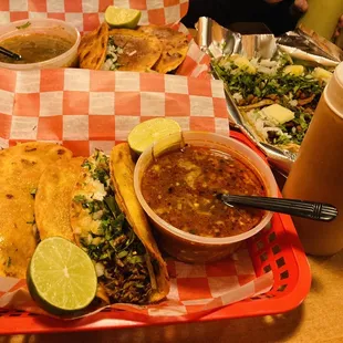 Birria Tacos and el Pastor tacos .