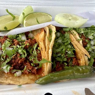 Chorizo tacos.