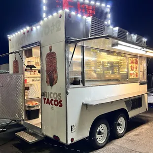 Outside of taco truck.