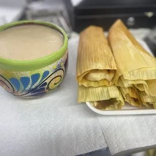 Tamales y chapurrado