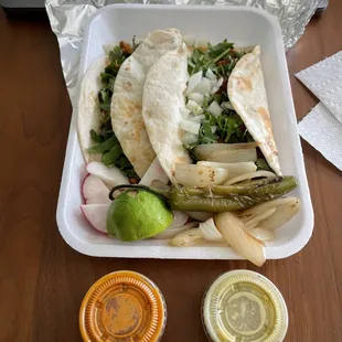 Pollo taco y Pastor taco