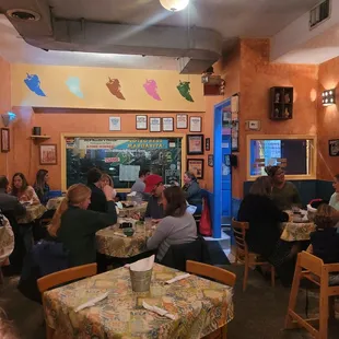 view from the rear table