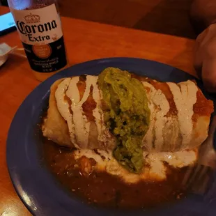 Huge chicken burrito