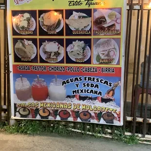 Menu available