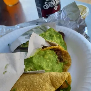 Tacos de asada and pastor