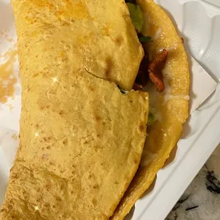 Quesadilla with homemade tortilla