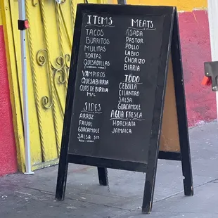 Food menu