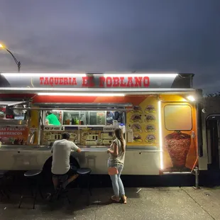 two people ordering food