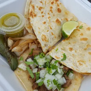 Lengua Taco and Lengua Quesadilla!