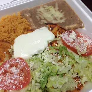 Chicken enchilada plate