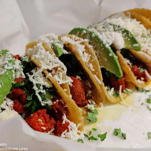 a close up of a taco