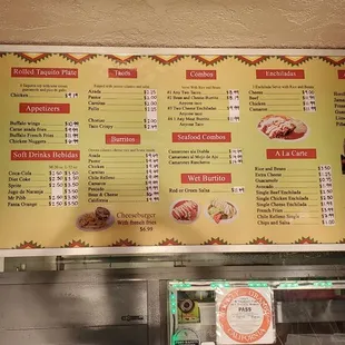our menu