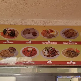 our menu