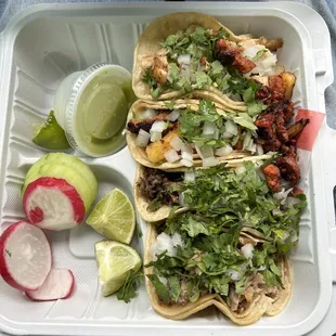My tacos way too much cilantro.