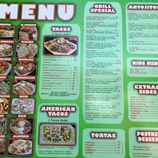 the menu