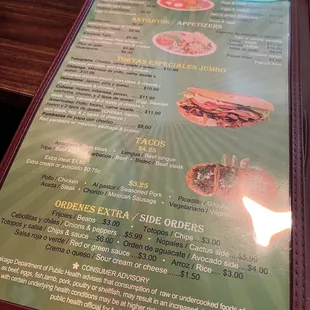 Menu page 5