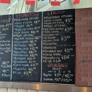 Chalked Menu 1-11-24