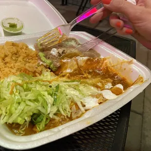 Cheese enchiladas