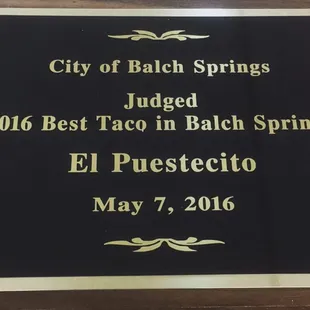 "2016 best tacos in Balch springs "