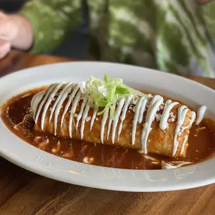 Carne asada burrito, wet