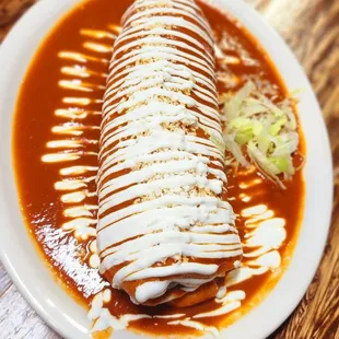 SEAFOOD WET BURRITO, SHRIMP &amp; FISH