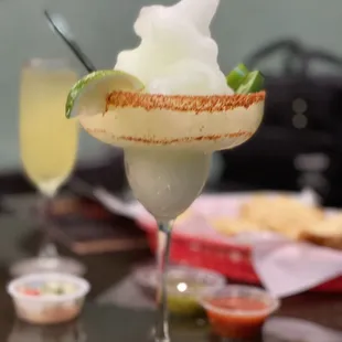 Honeydew Jalapeno frozen margarita. So smooth with just the right kick.