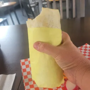 Massive chorizo breakfast burrito