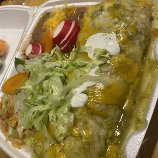 Wet burrito green