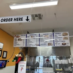 a sign for order here