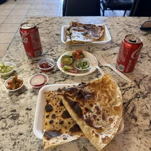 This is the quesadilla with carne asada.