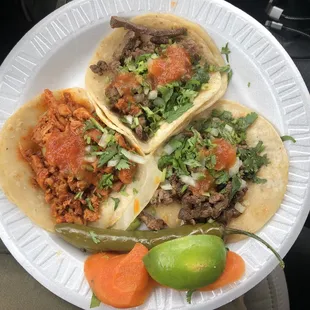 Street tacos - Asada and Pollo