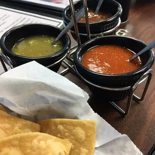 Three choices of salsa