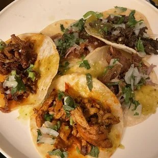 three tacos on a plate