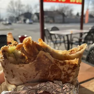 Chicken burrito as big as my head