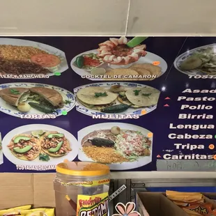 tacos, menu