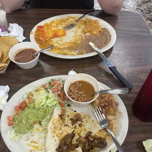 Dude... al pastor plate $11 and enchilada plate $10 and delicious AF!